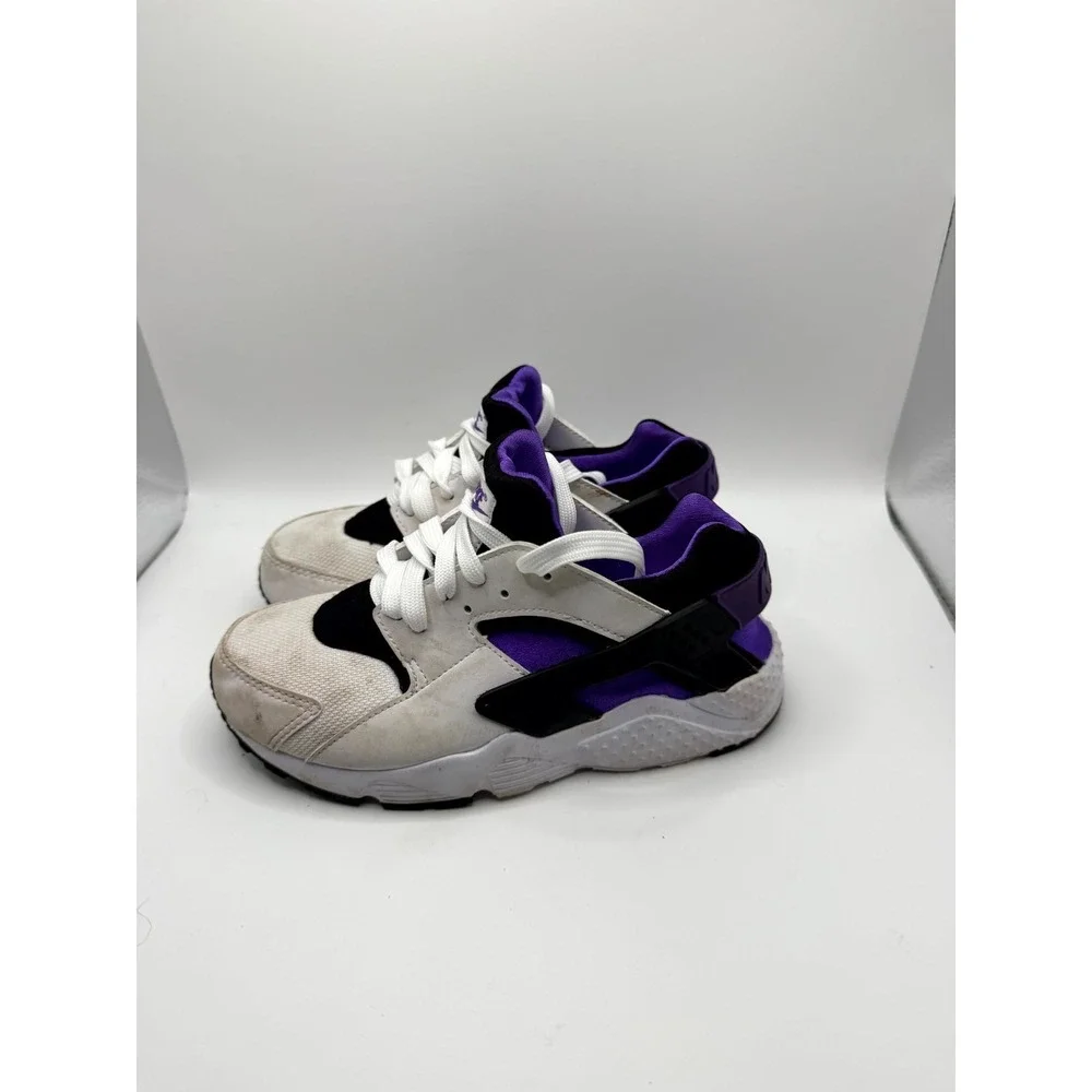 Nike Huarache Run PS Purple Punch 704949-117 Kids 2 Sneaker White Neoprene Shoes
